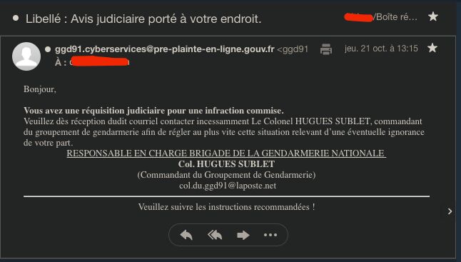 ggd91.cyberservices@pre-plainte-en-ligne.gouv.fr | BRIGADE DE LA ...